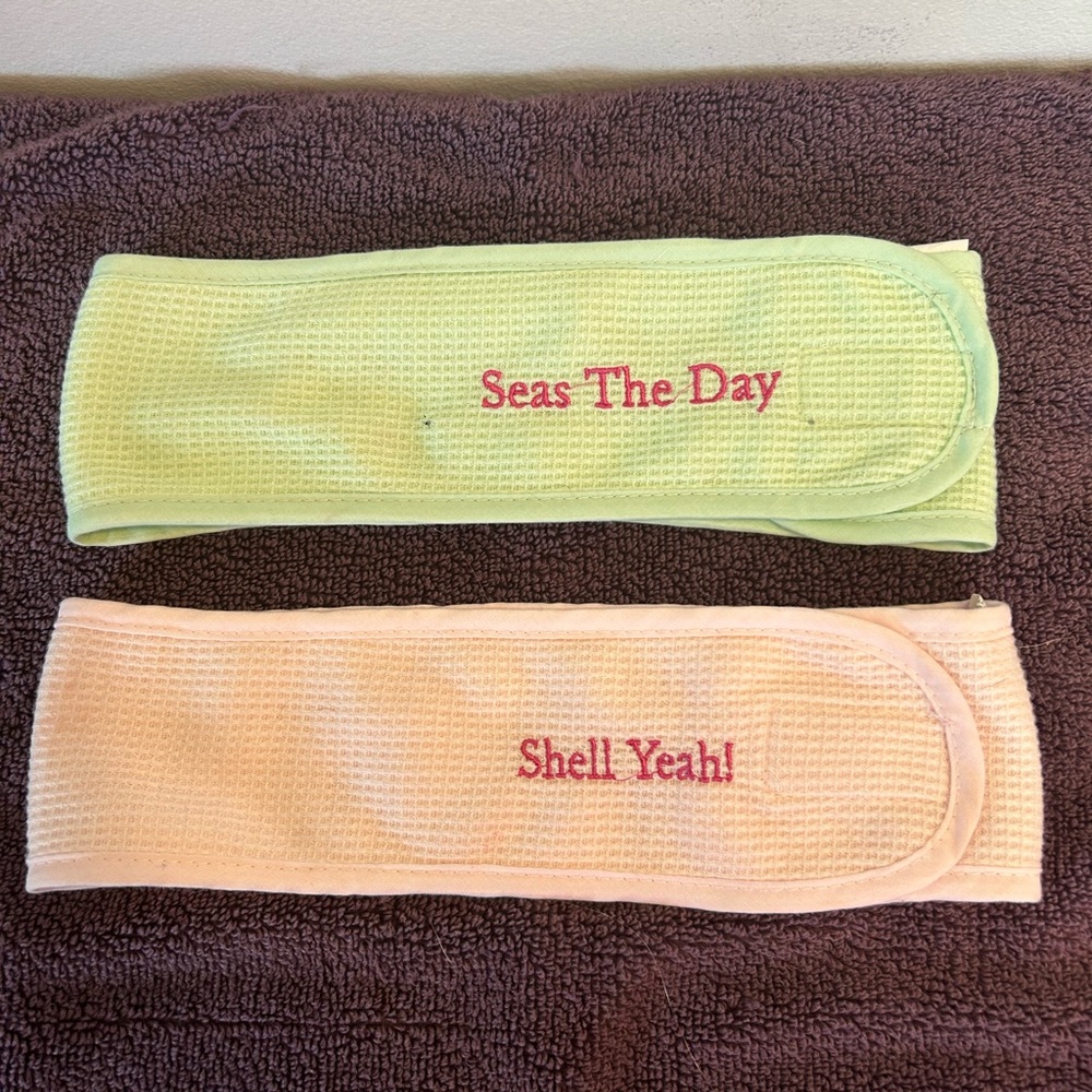 Set of Two Embroidered Headbands